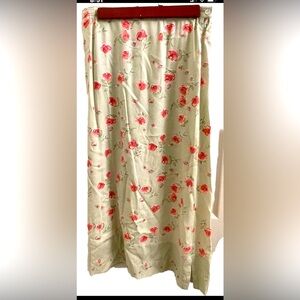 Women’s Napa Valley Floral Linen/Rayon Skirt W/ Beading And Embroidery S